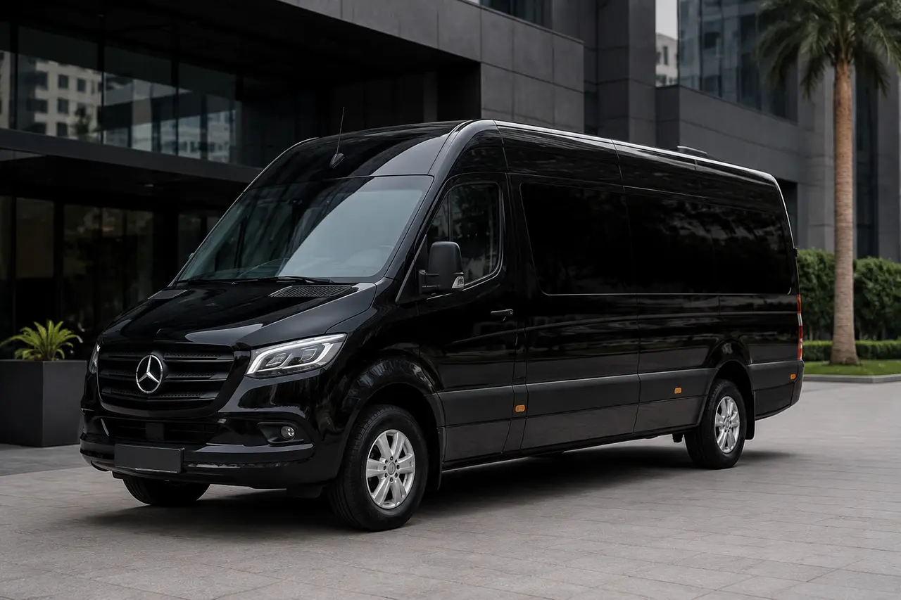 Mercedes-Benz Sprinter preta — van blindada